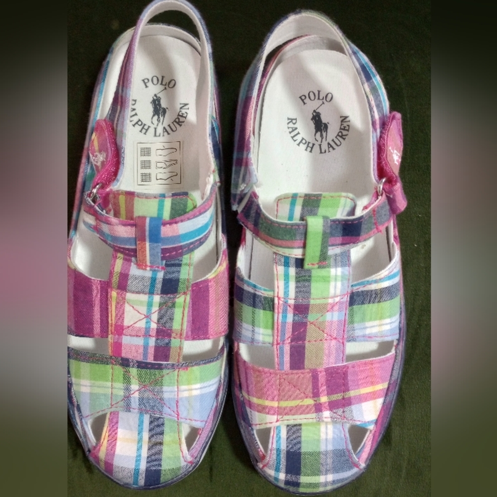 🔖POLO RALPH LAUREN CANVAS SANDAL (GIRLS)